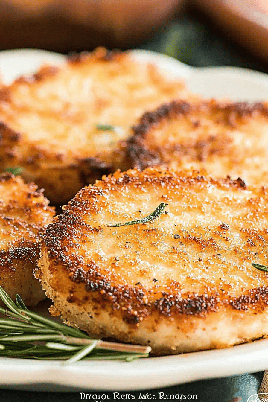 Parmesan Crusted Pork Chops ingredients organized and measured on kitchen counter
