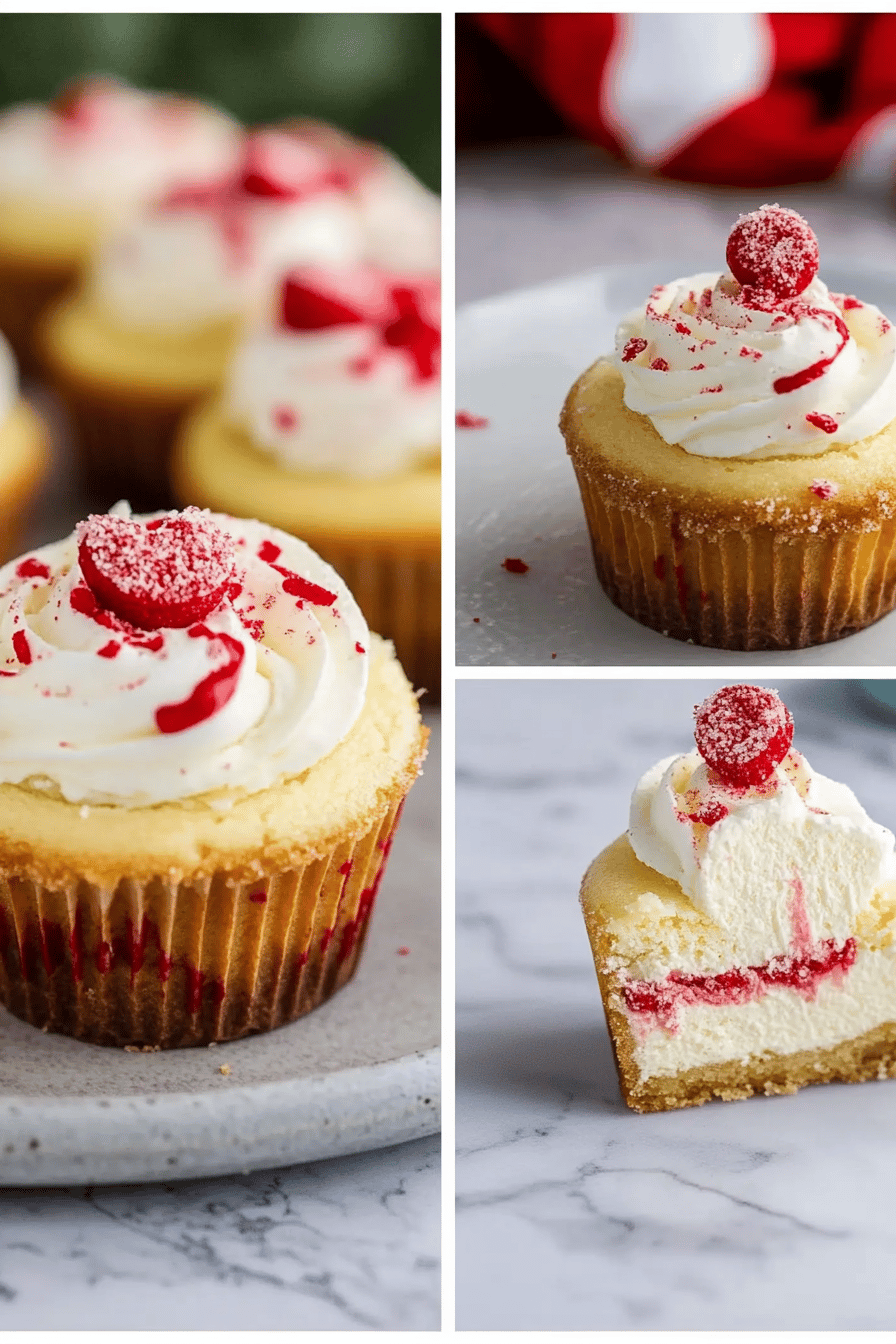 Peppermint Cheesecakes final dish beautifully presented and ready to serve