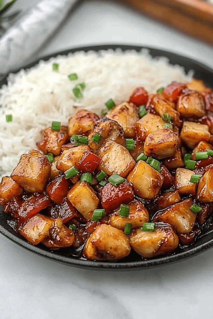 Pineapple Chicken Recipe final dish beautifully presented and ready to serve