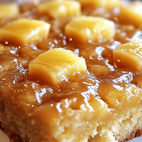 Pineapple Glazed Poke Cake