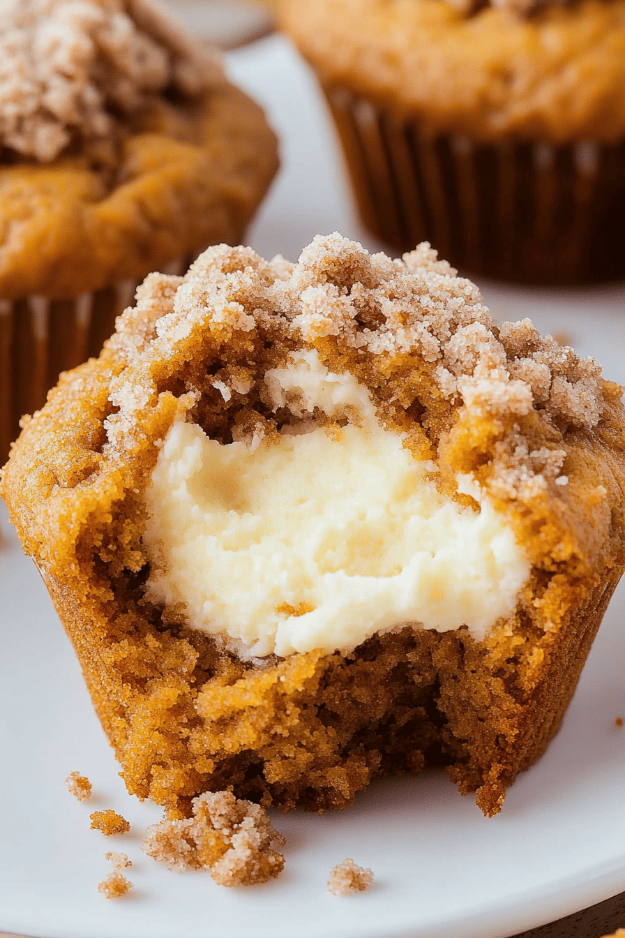 Pumpkin Cream Cheese Muffins final dish beautifully presented and ready to serve