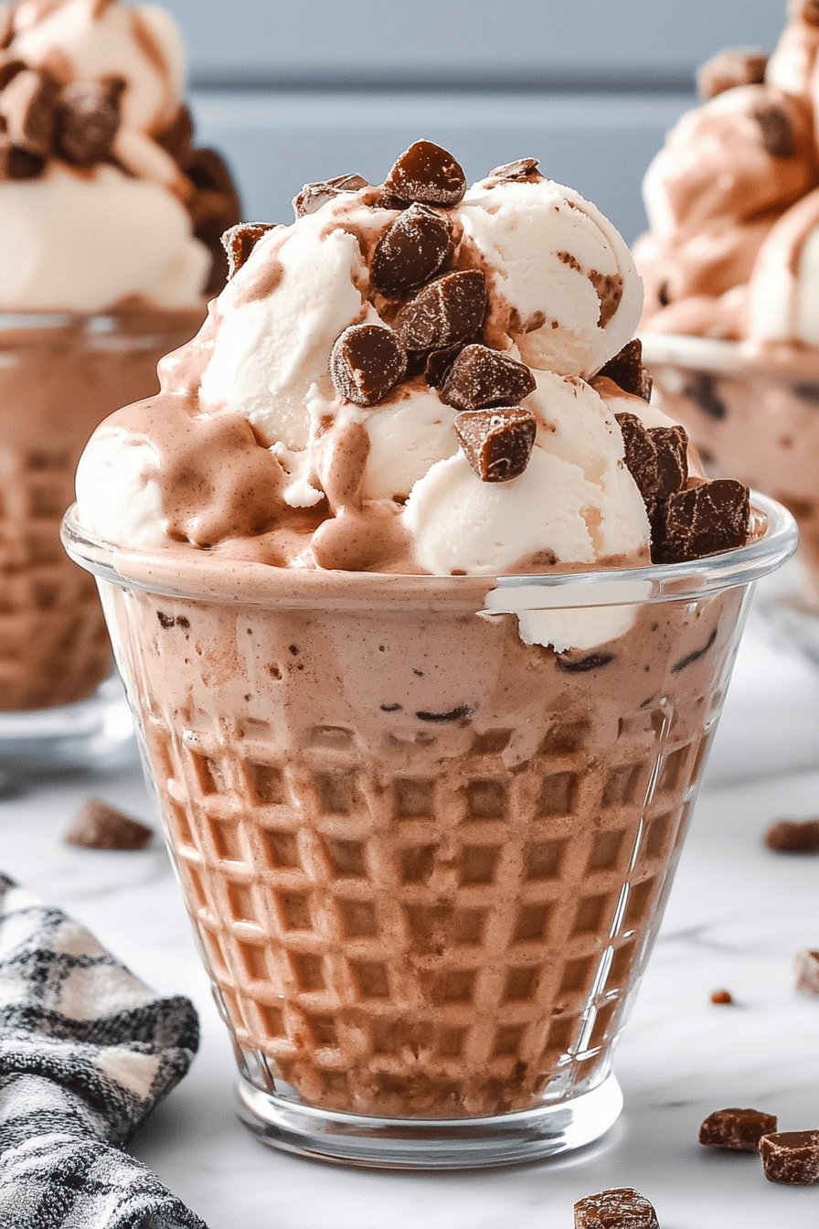 Rocky Road Ice Cream Recipe final dish beautifully presented and ready to serve