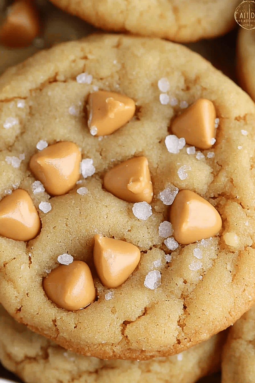 Salted Butterscotch Cookies final dish beautifully presented and ready to serve