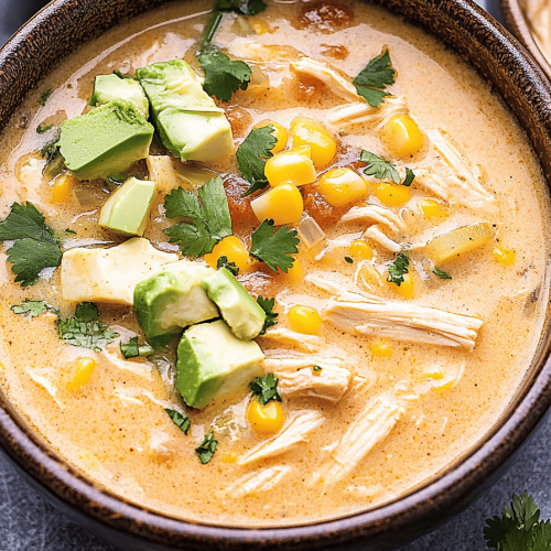 Slow Cooker Chicken Enchilada Soup