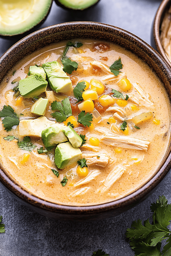 Slow Cooker Chicken Enchilada Soup