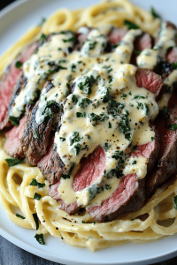 Steak Gorgonzola Alfredo