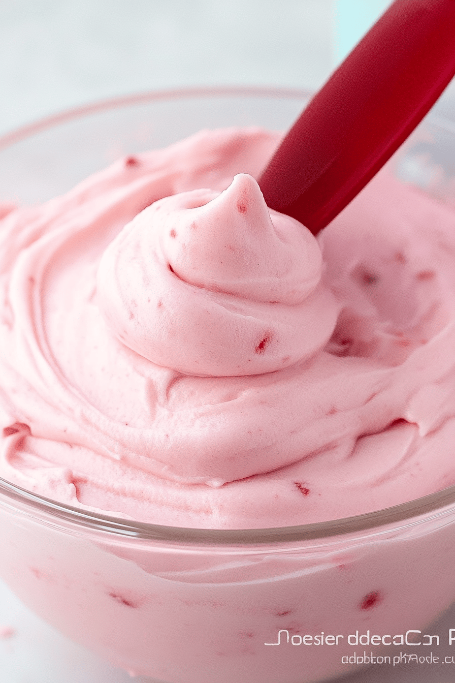Strawberry Cream Cheese Frosting ingredients organized and measured on kitchen counter