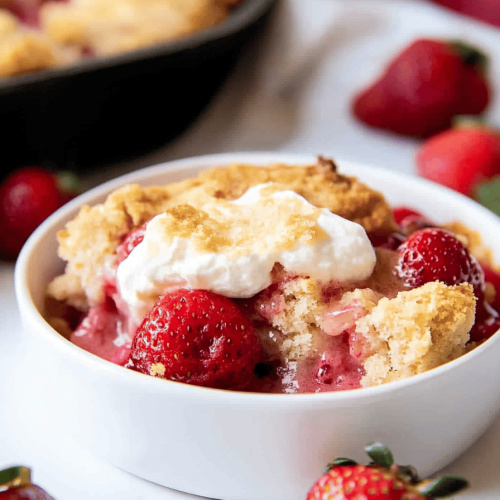 Strawberry Rhubarb Cobbler