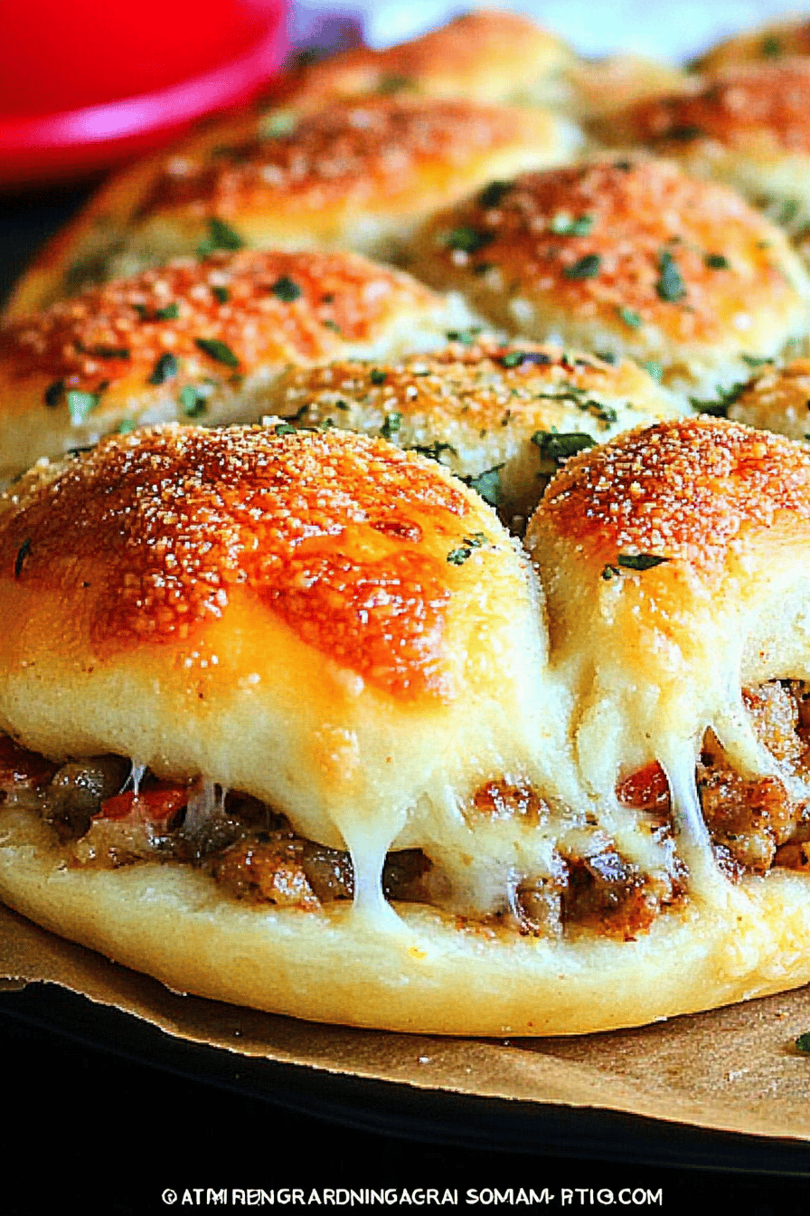 Stuffed Pizza Rolls final dish beautifully presented and ready to serve