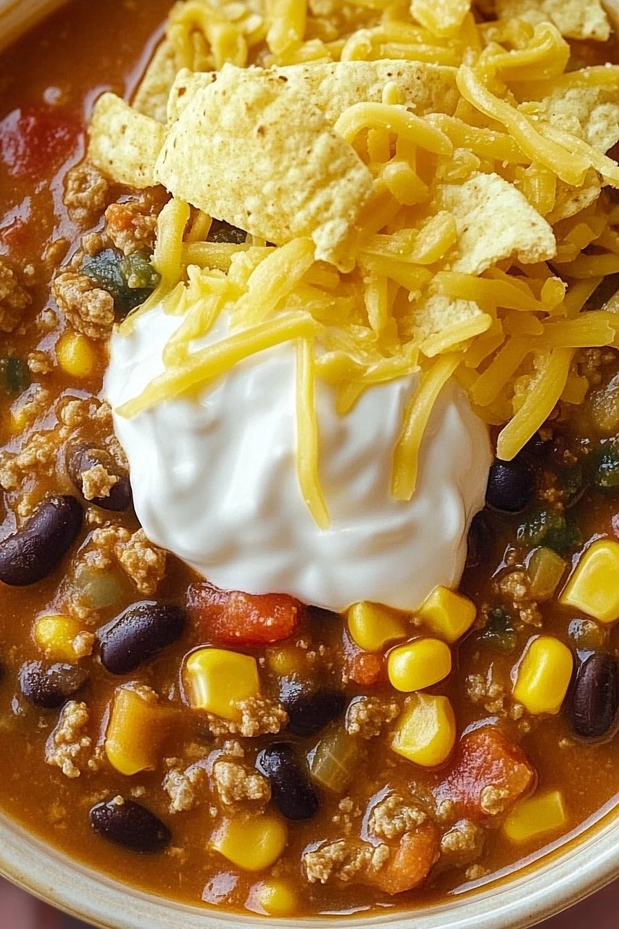 Taco Chili Recipe ingredients organized and measured on kitchen counter