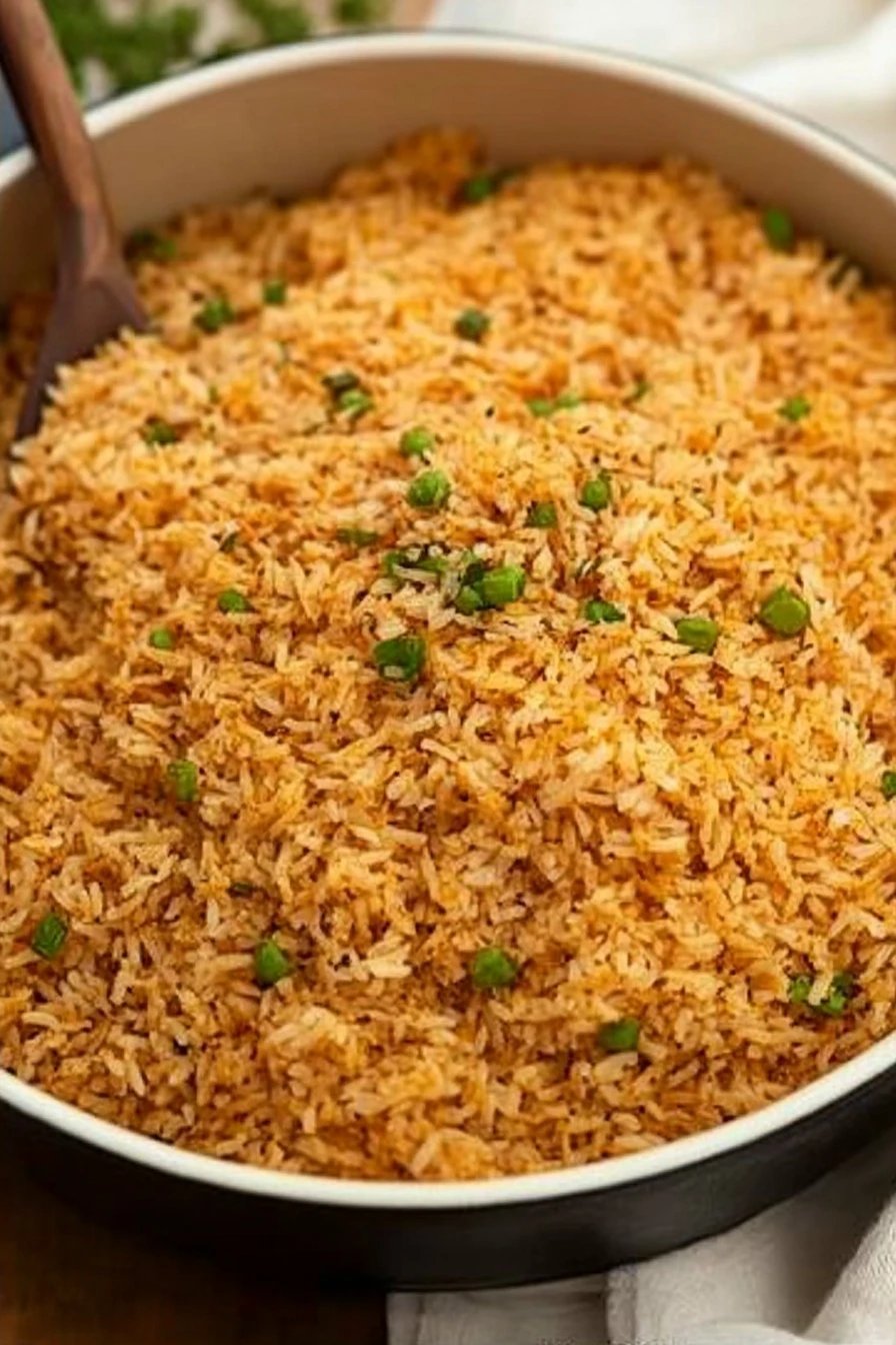 Texas Roadhouse Seasoned Rice final dish beautifully presented and ready to serve