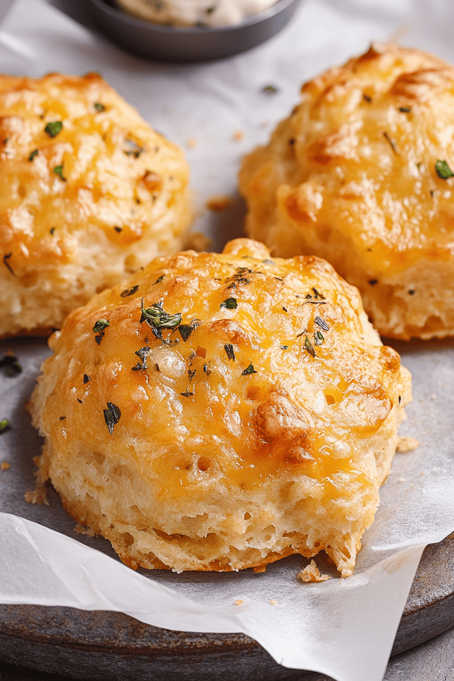 cheesy garlic biscuits final dish beautifully presented and ready to serve