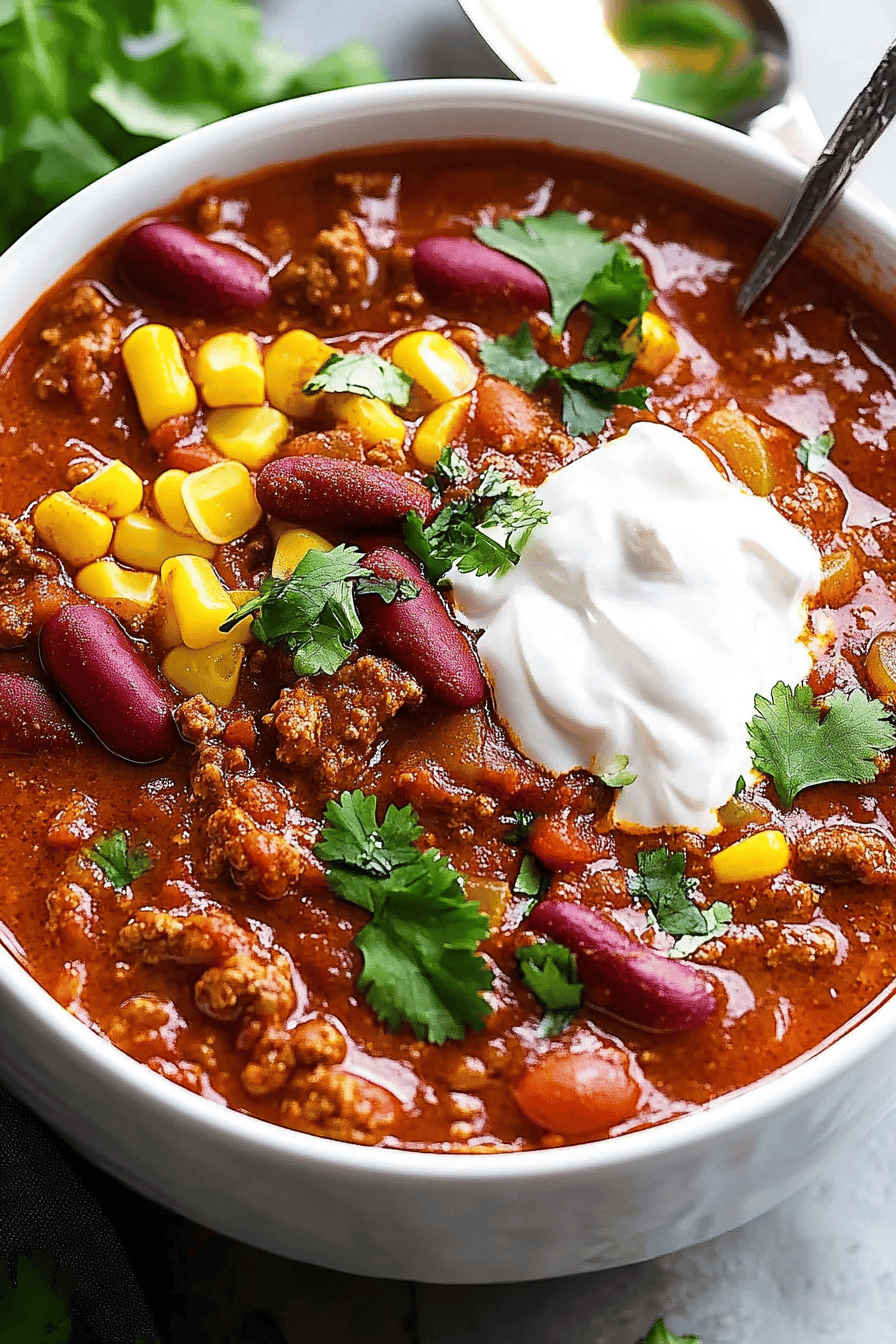 chili con carne recipe ingredients organized and measured on kitchen counter