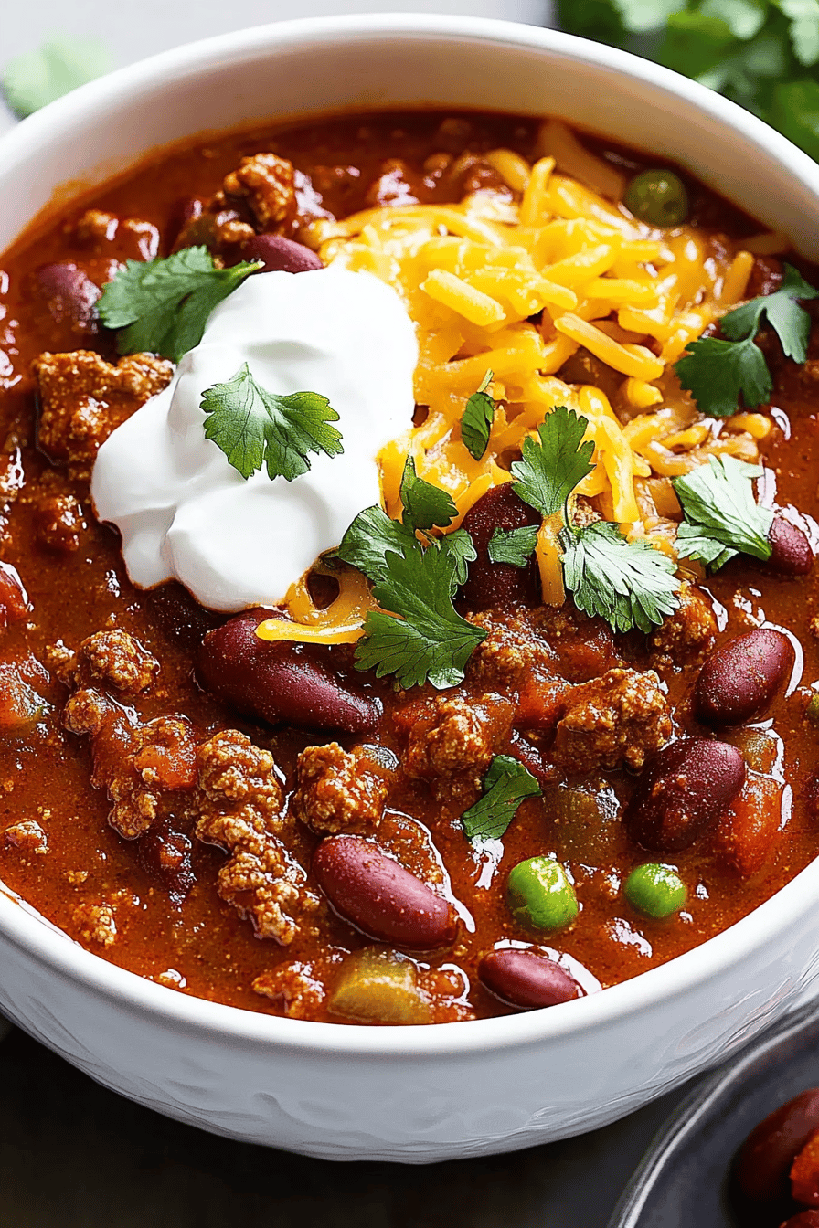 chili con carne recipe final dish beautifully presented and ready to serve