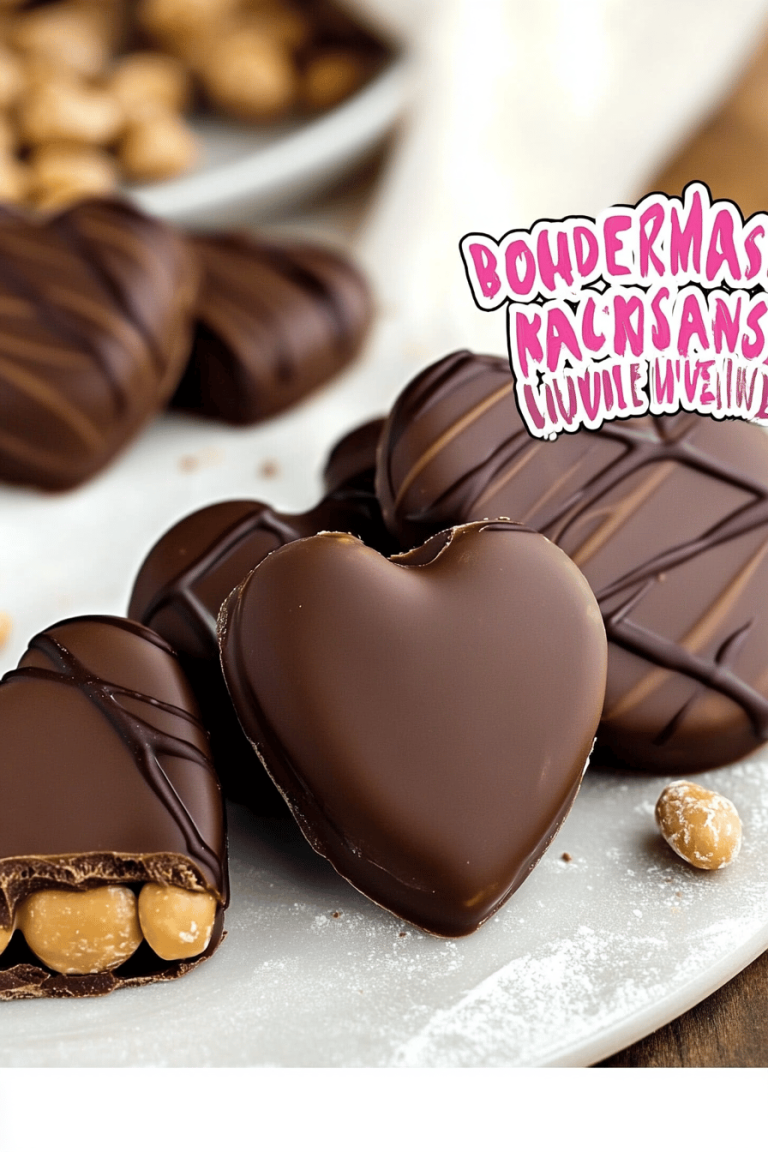 chocolate-covered peanut butter hearts