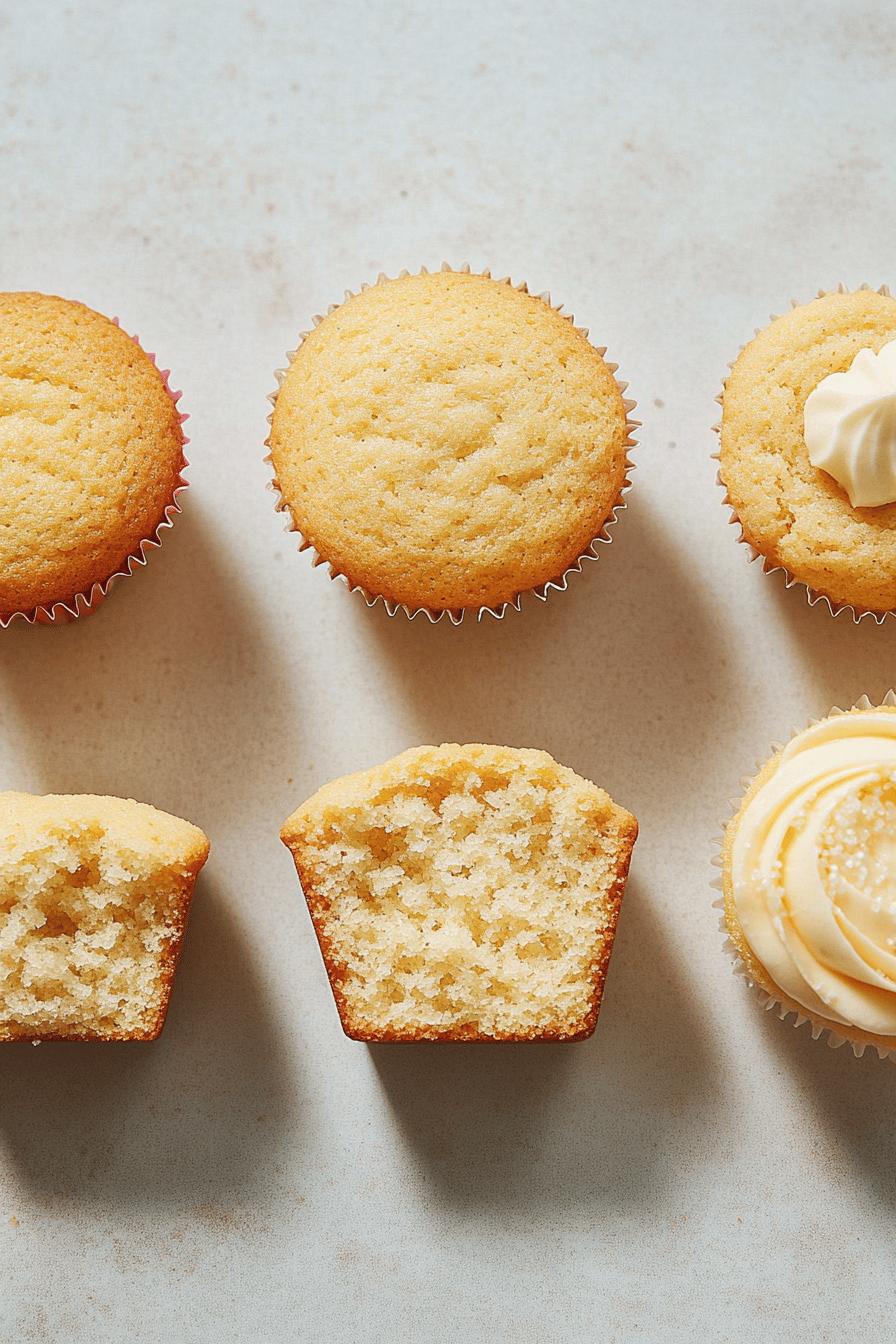 cut sugar in cupcakes final dish beautifully presented and ready to serve