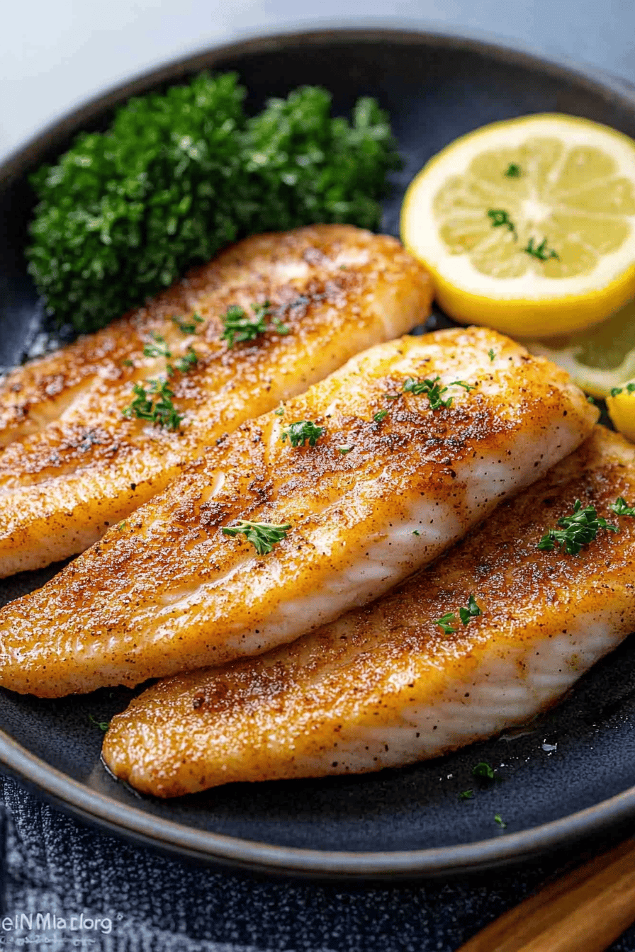 grilled catfish tips slice on plate showing perfect texture and swirl pattern