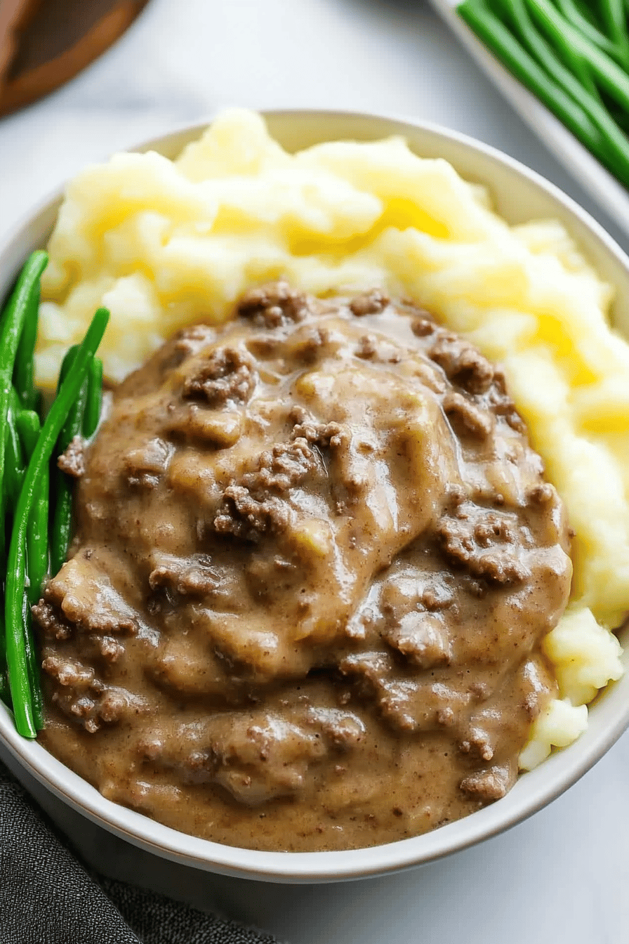 hamburger gravy tips final dish beautifully presented and ready to serve