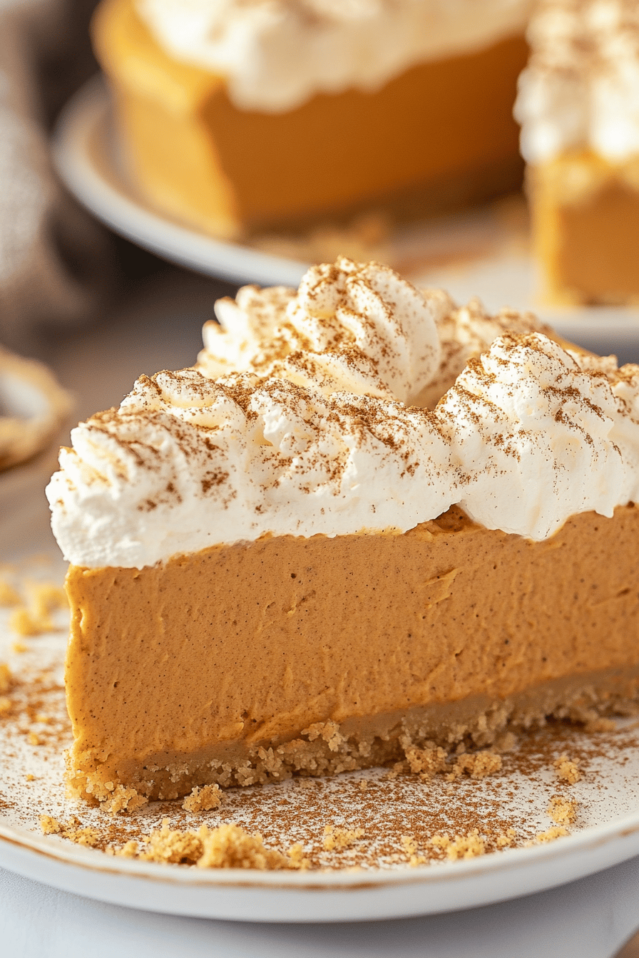 marshmallow pumpkin pie final dish beautifully presented and ready to serve