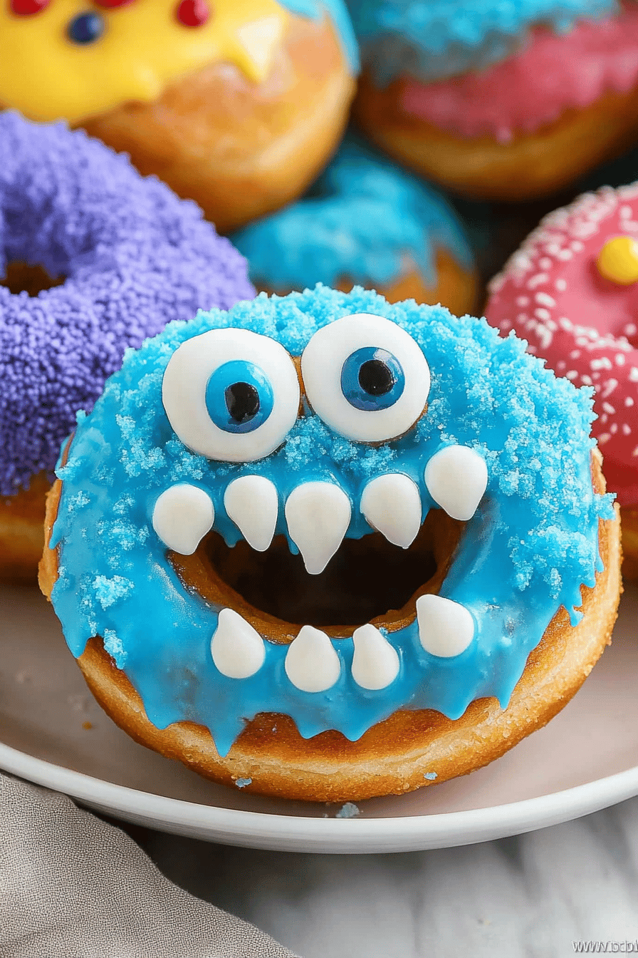 monster donuts recipe ingredients organized and measured on kitchen counter