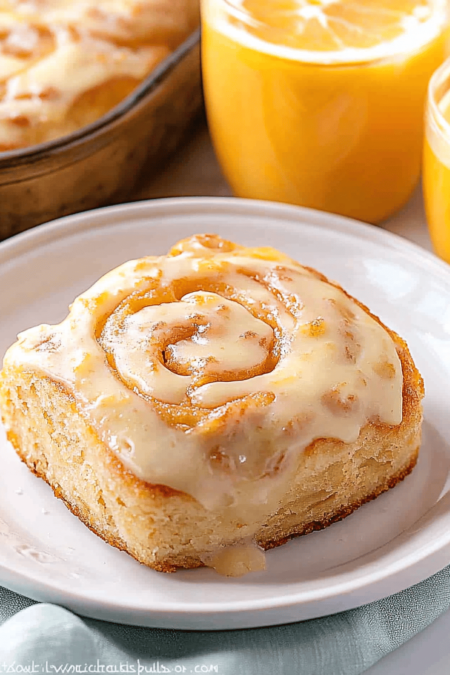 orange cinnamon rolls slice on plate showing perfect texture and swirl pattern