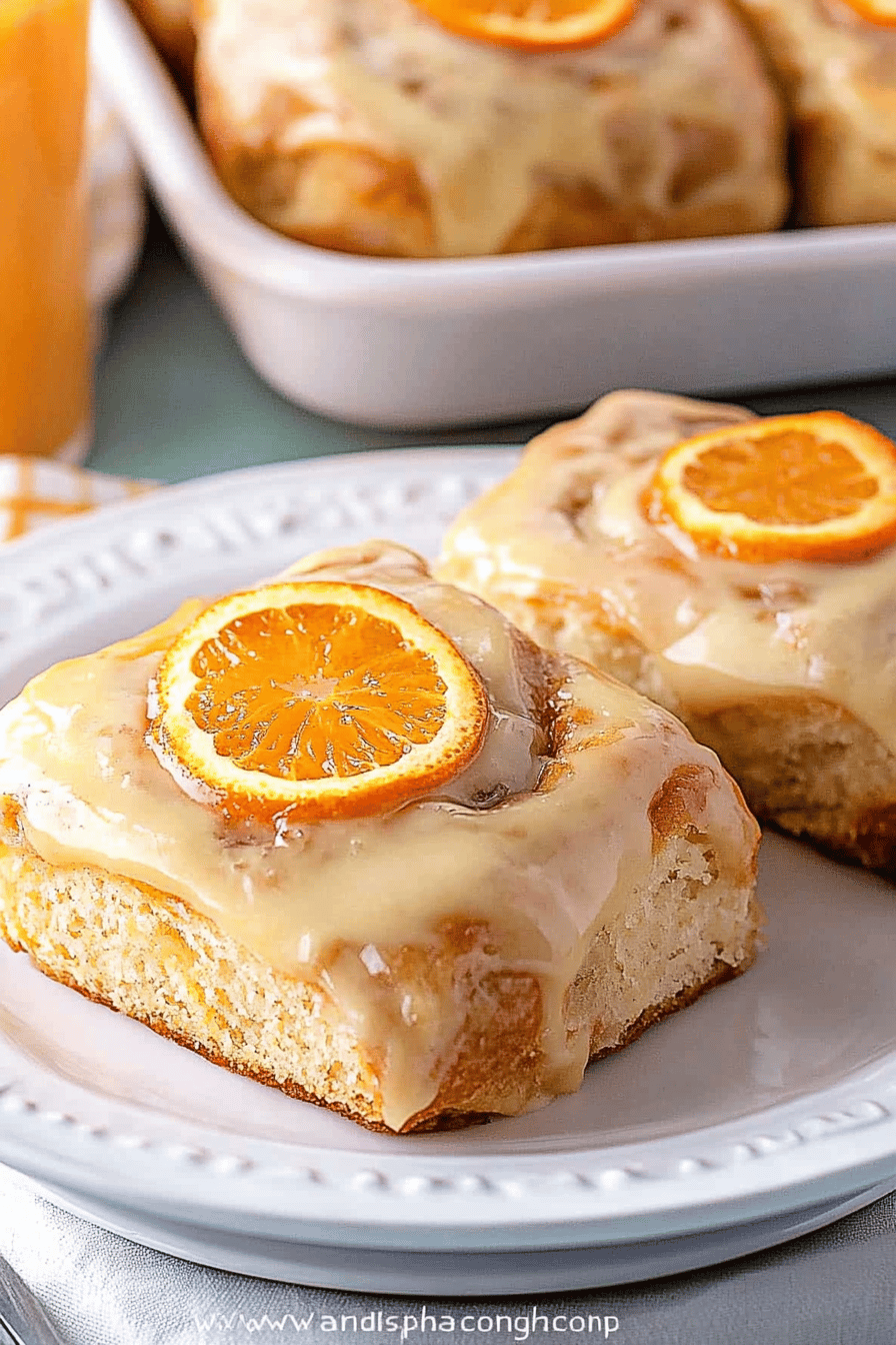 orange cinnamon rolls final dish beautifully presented and ready to serve