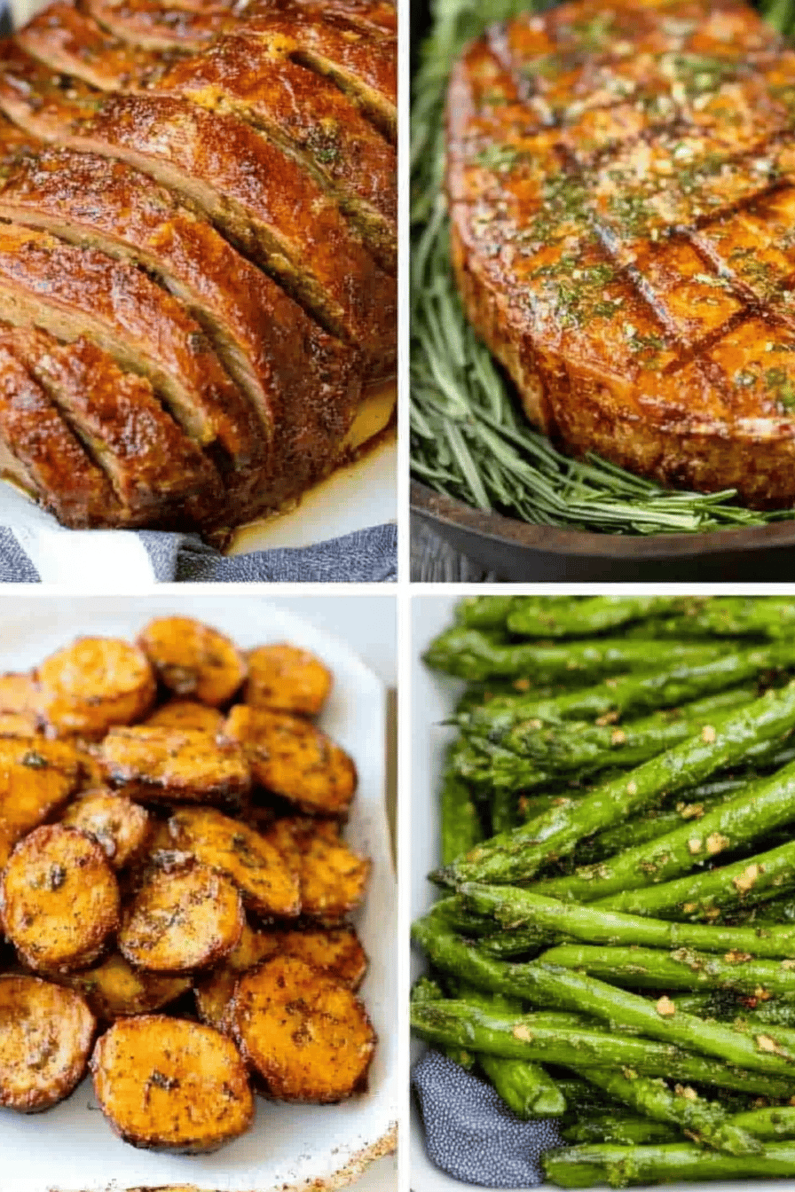 prime rib side dishes slice on plate showing perfect texture and swirl pattern