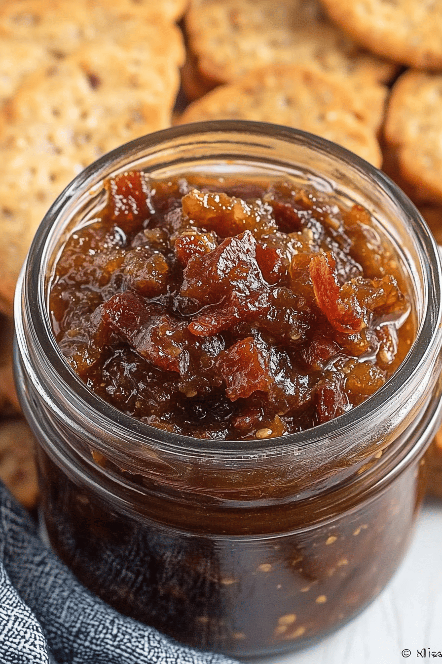 Bacon Jam Recipe ingredients organized and measured on kitchen counter