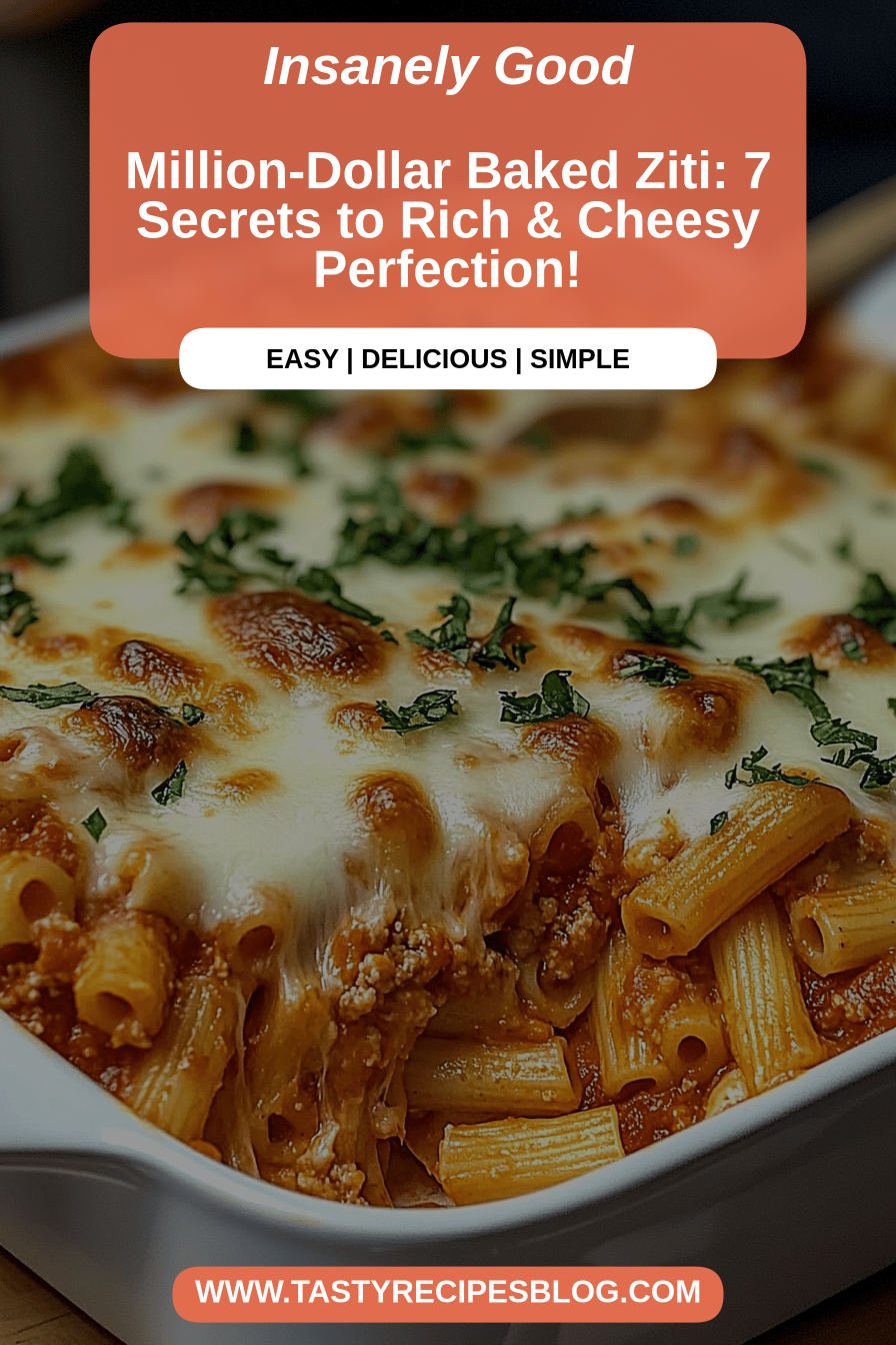 Baked Ziti Recipe final dish beautifully presented and ready to serve