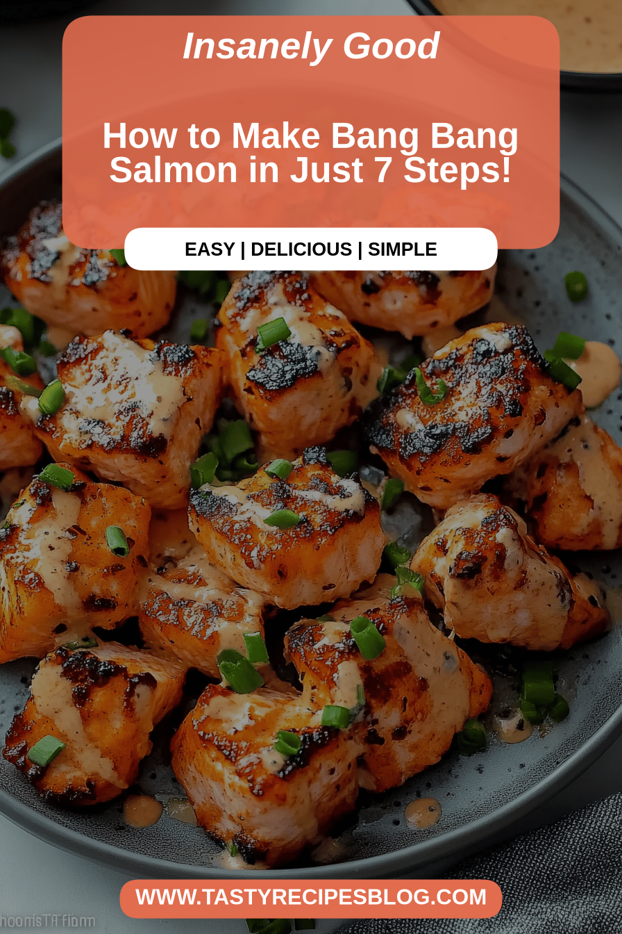 Bang Bang Salmon Recipe final dish beautifully presented and ready to serve