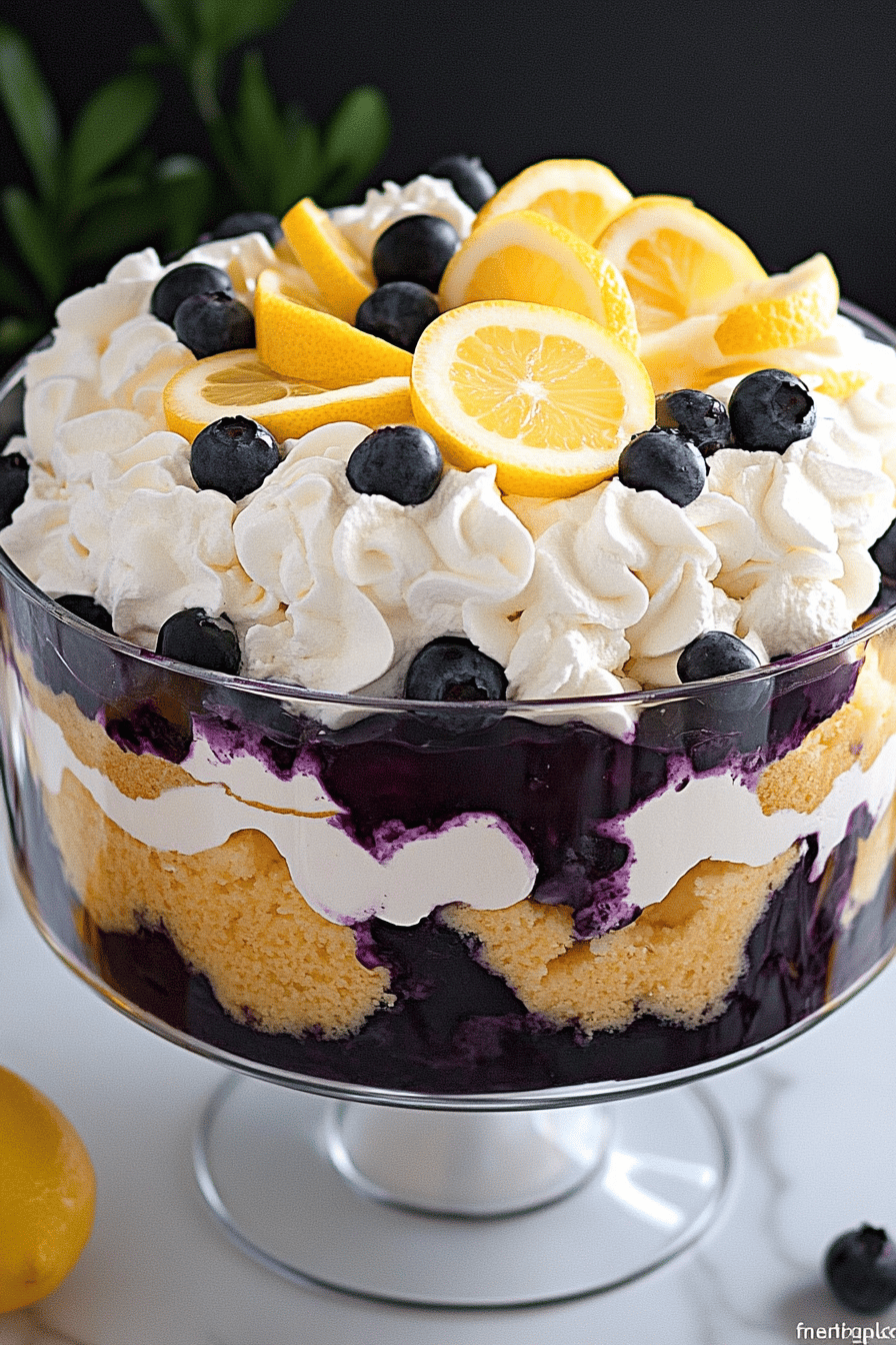 Blueberry Lemon Trifle ingredients organized and measured on kitchen counter