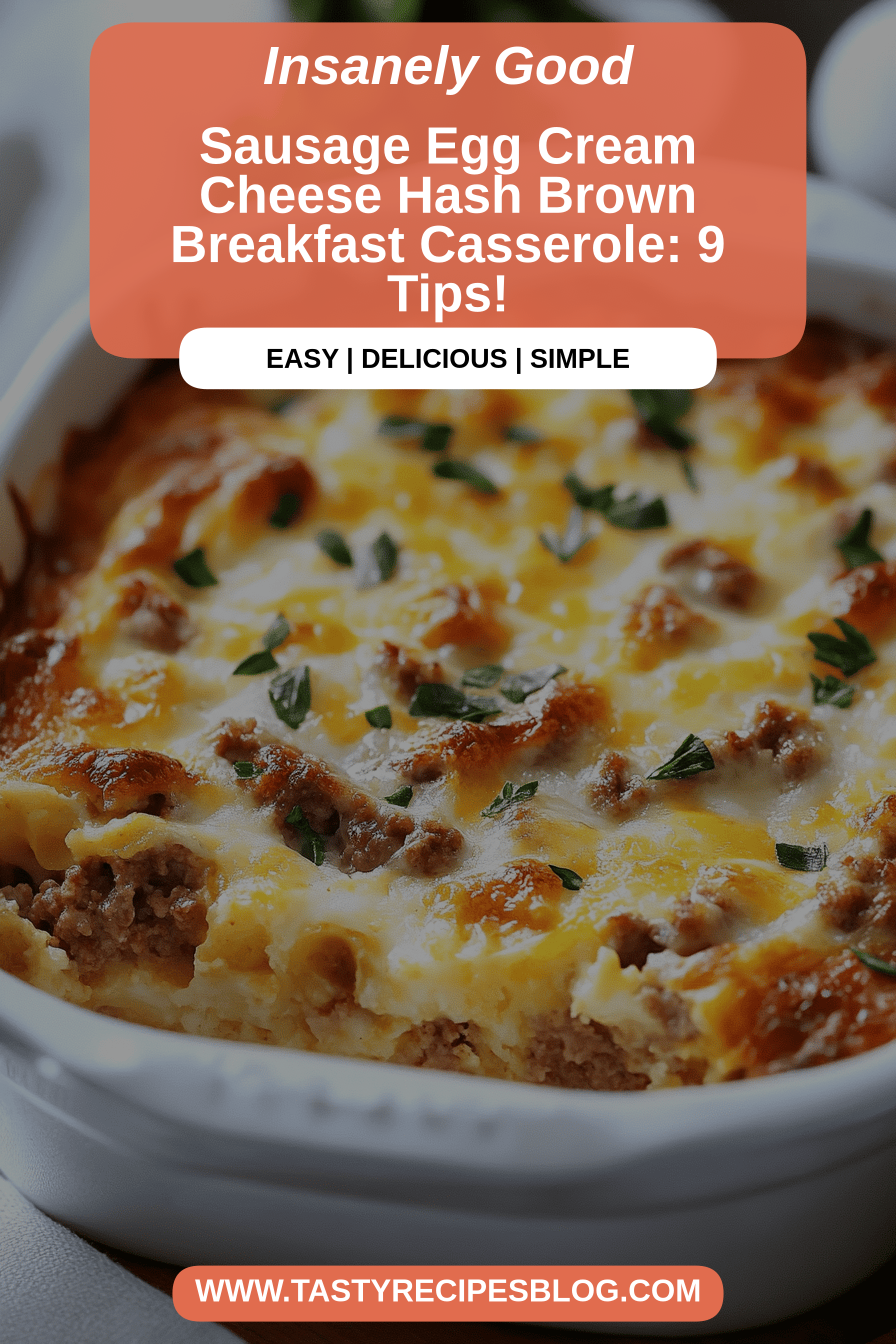 Breakfast Casserole final dish beautifully presented and ready to serve