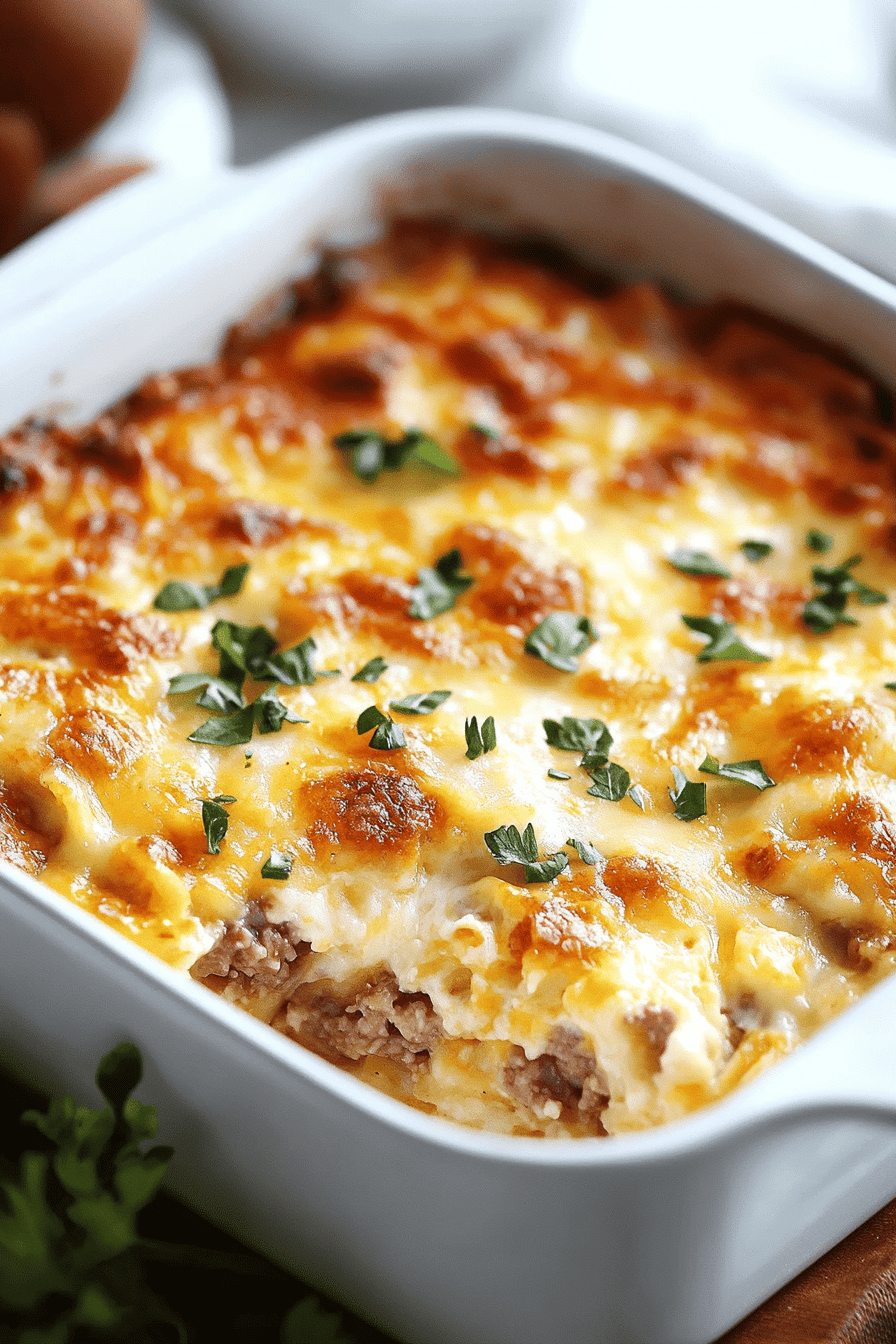 Breakfast Casserole slice on plate showing perfect texture and swirl pattern