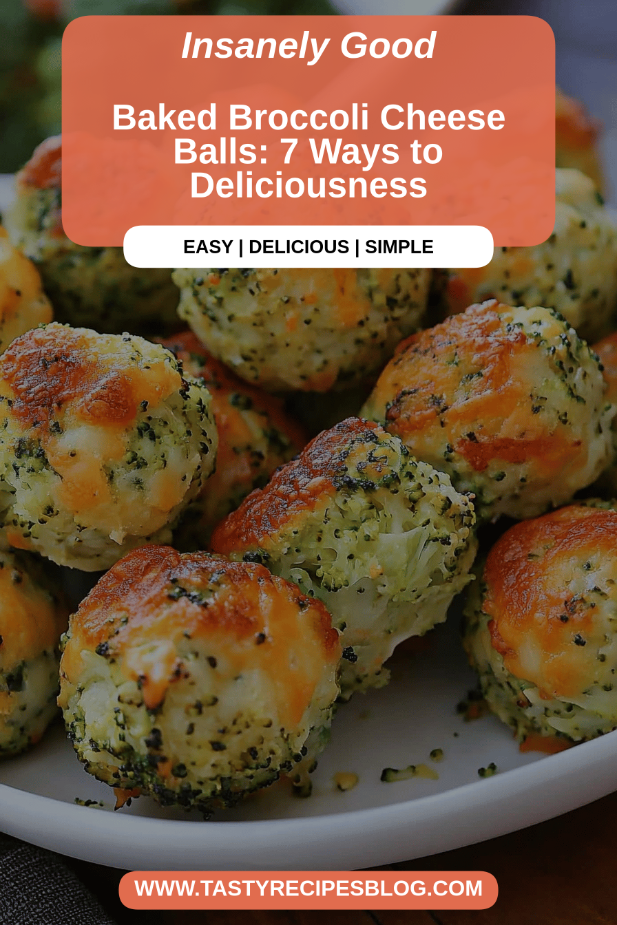 Broccoli cheese balls final dish beautifully presented and ready to serve