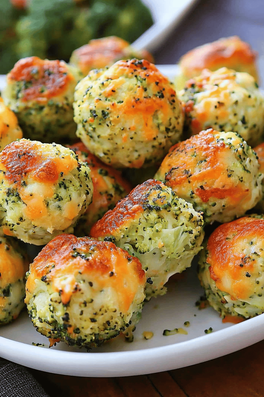 Broccoli cheese balls ingredients organized and measured on kitchen counter