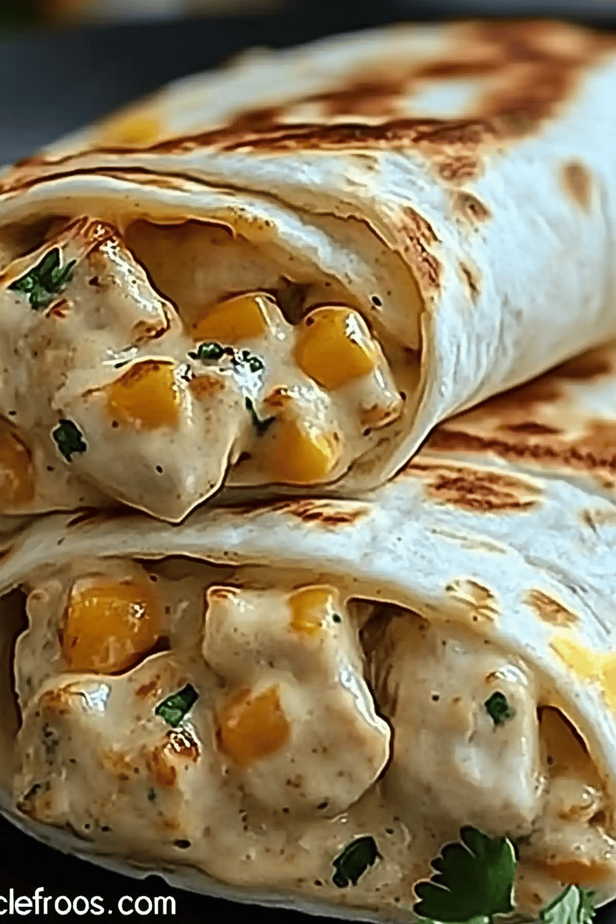 Cheesy Garlic Chicken Wraps ingredients organized and measured on kitchen counter