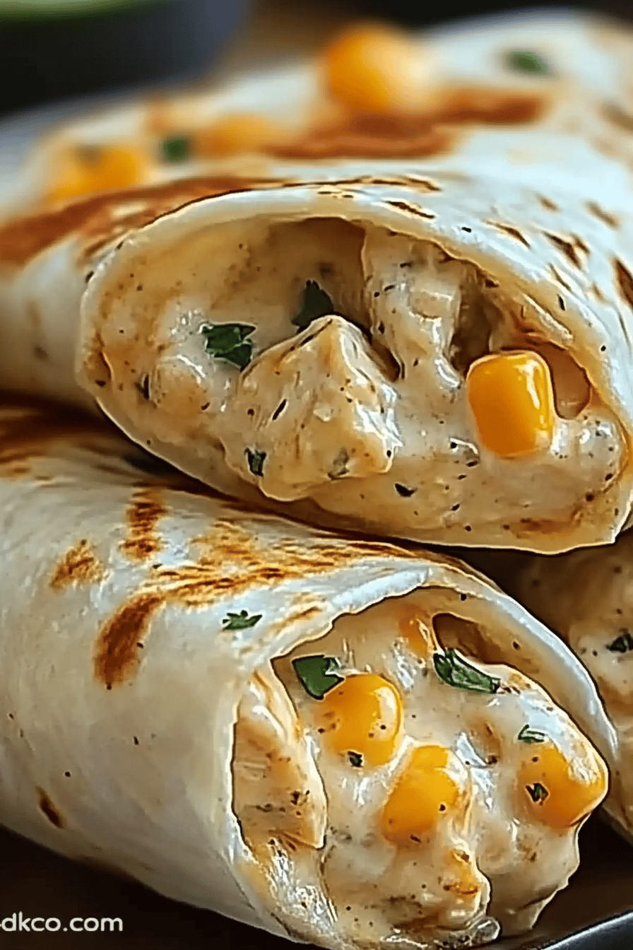 Cheesy Garlic Chicken Wraps slice on plate showing perfect texture and swirl pattern