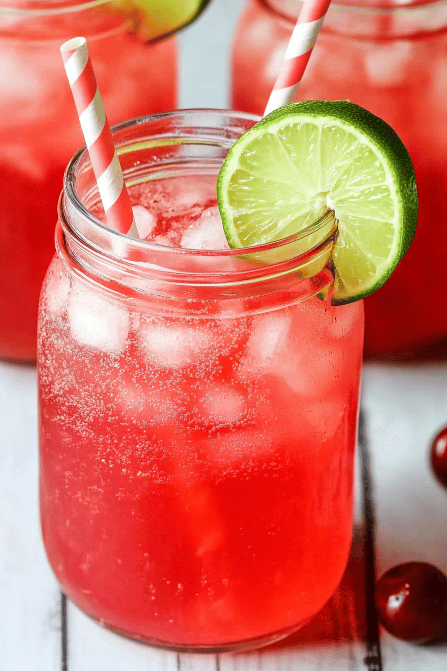 Cherry Limeade slice on plate showing perfect texture and swirl pattern