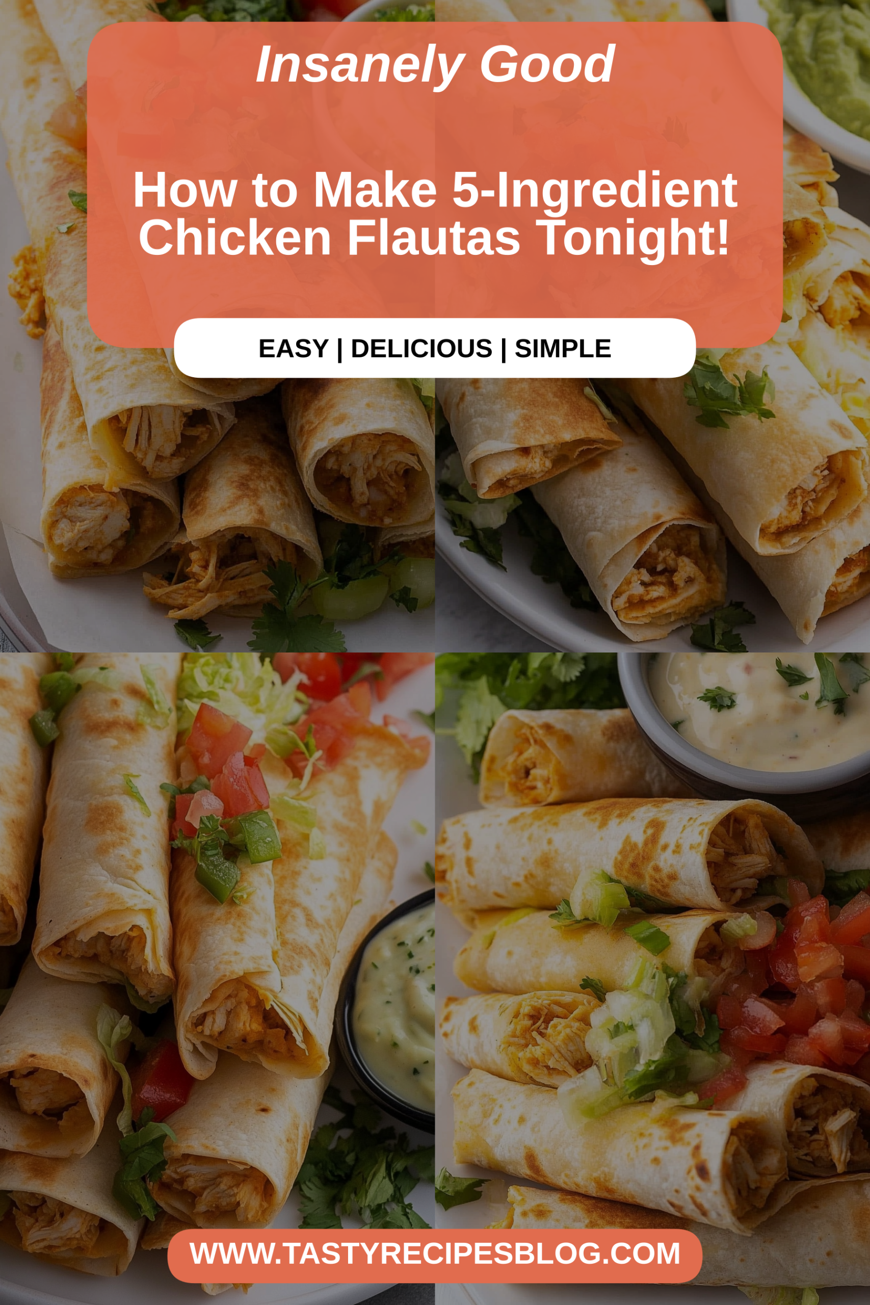 Chicken Flautas Recipe final dish beautifully presented and ready to serve