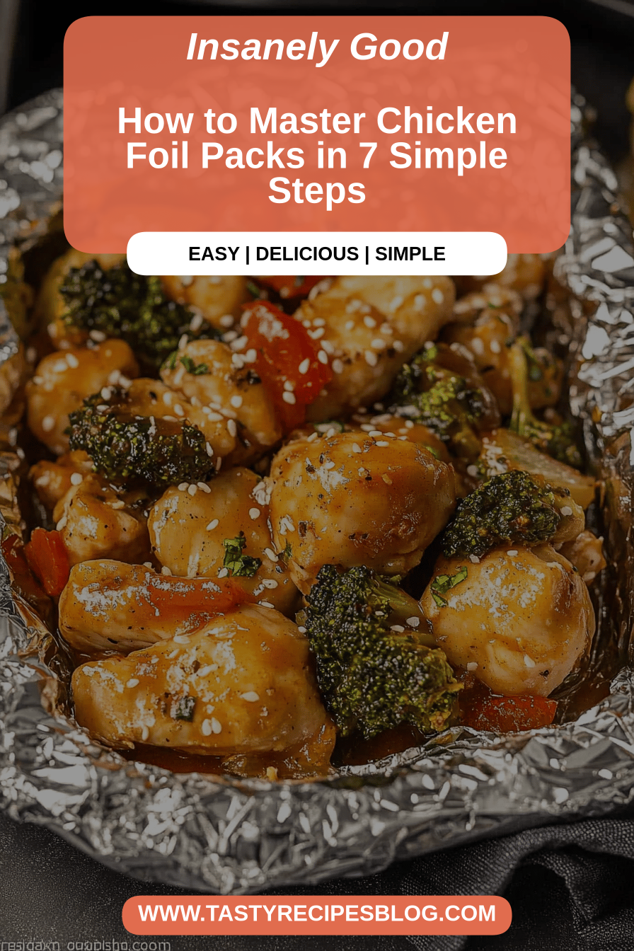 Chicken Foil Packs final dish beautifully presented and ready to serve