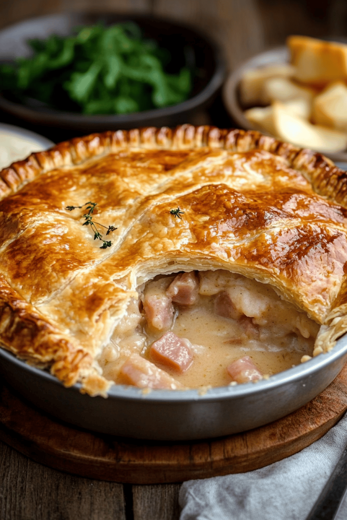 Chicken and ham pie