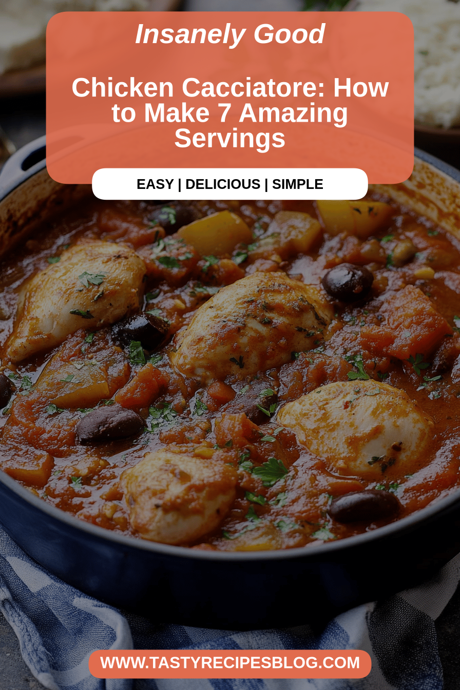 Chicken cacciatore final dish beautifully presented and ready to serve