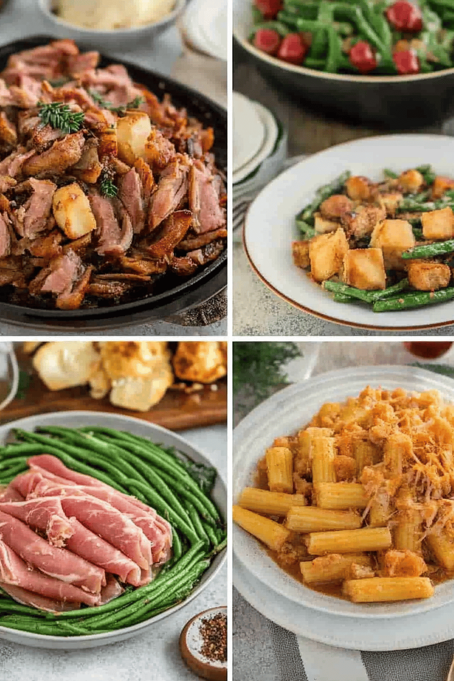 Christmas Lunch Ideas ingredients organized and measured on kitchen counter