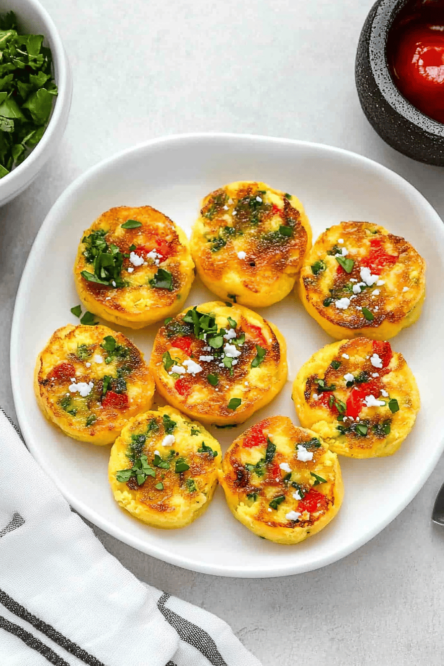 Cottage Cheese Egg Bites ingredients organized and measured on kitchen counter