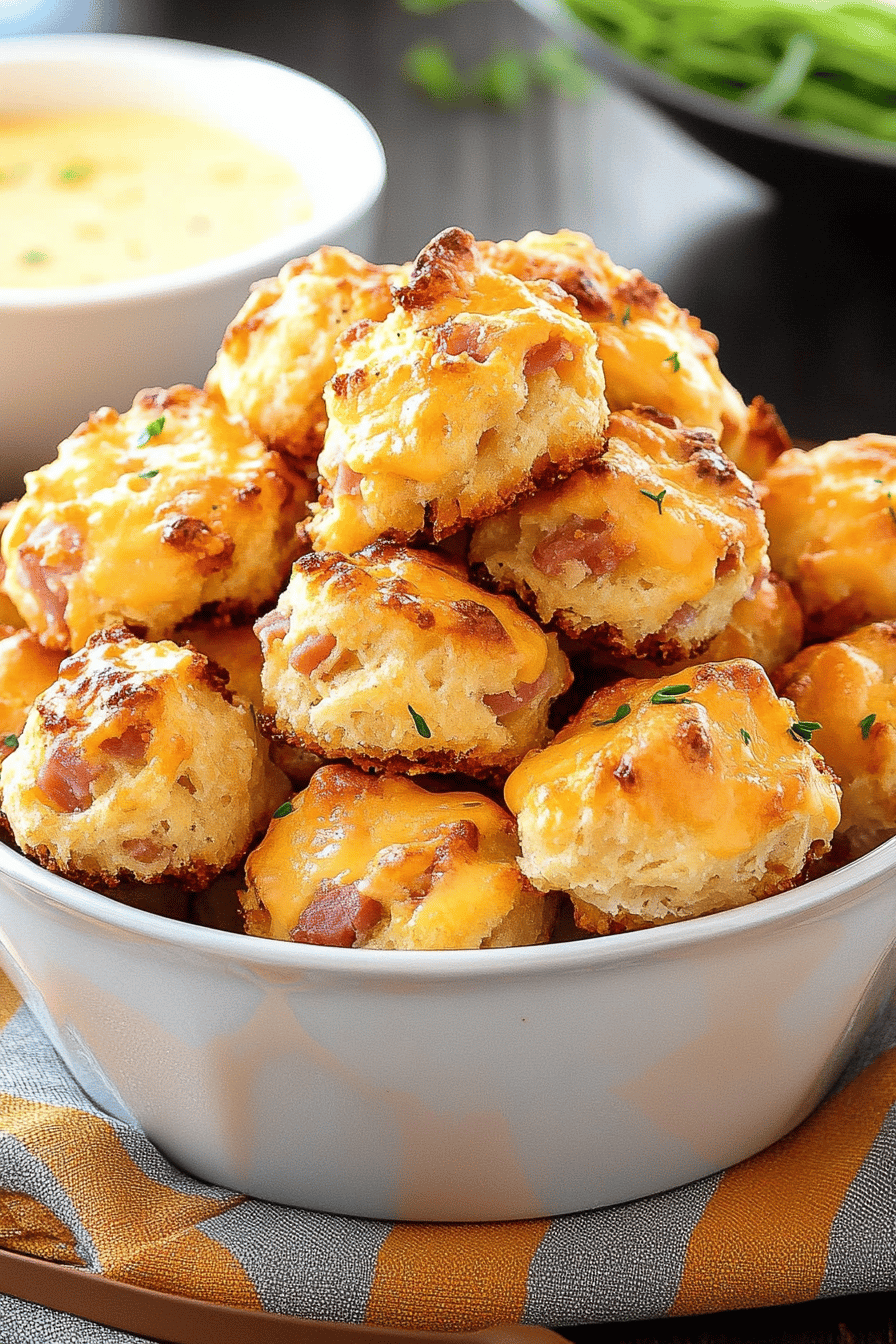 Country Ham Cheese Biscuit Bites