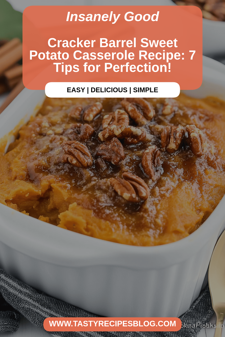 Cracker Barrel Sweet Potato Casserole final dish beautifully presented and ready to serve