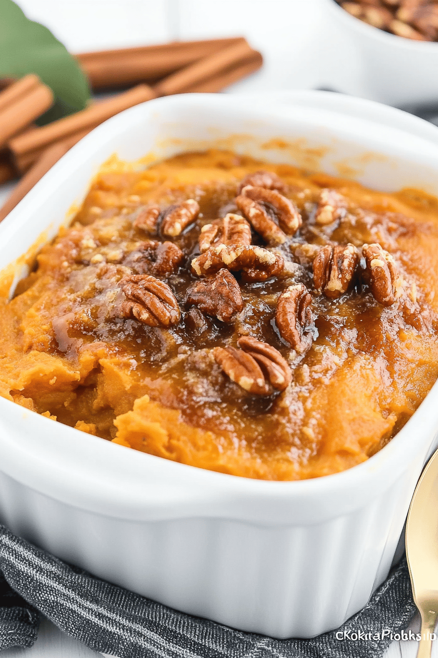Cracker Barrel Sweet Potato Casserole ingredients organized and measured on kitchen counter