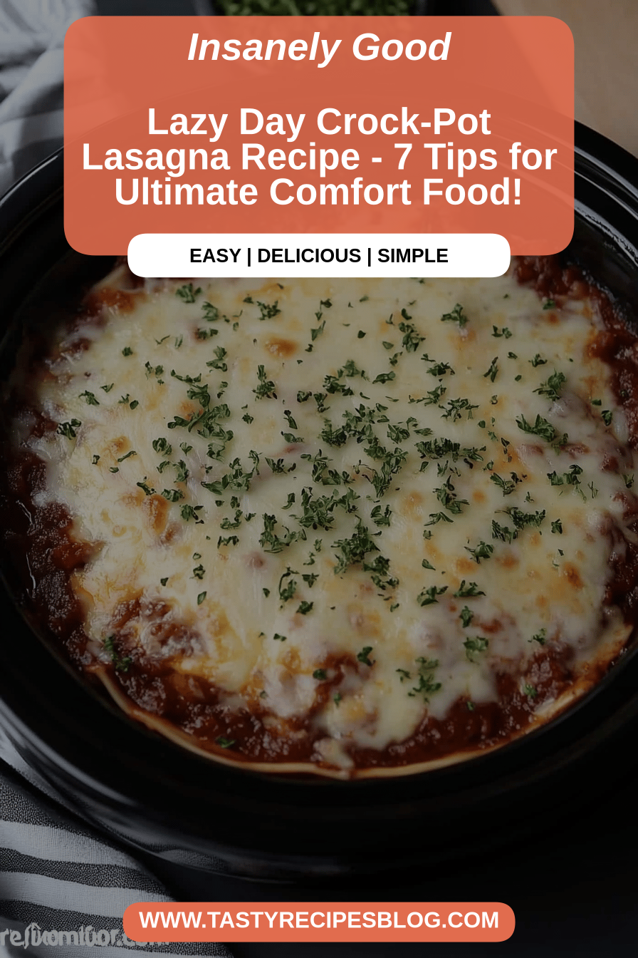 Crock-Pot Lasagna Recipe final dish beautifully presented and ready to serve