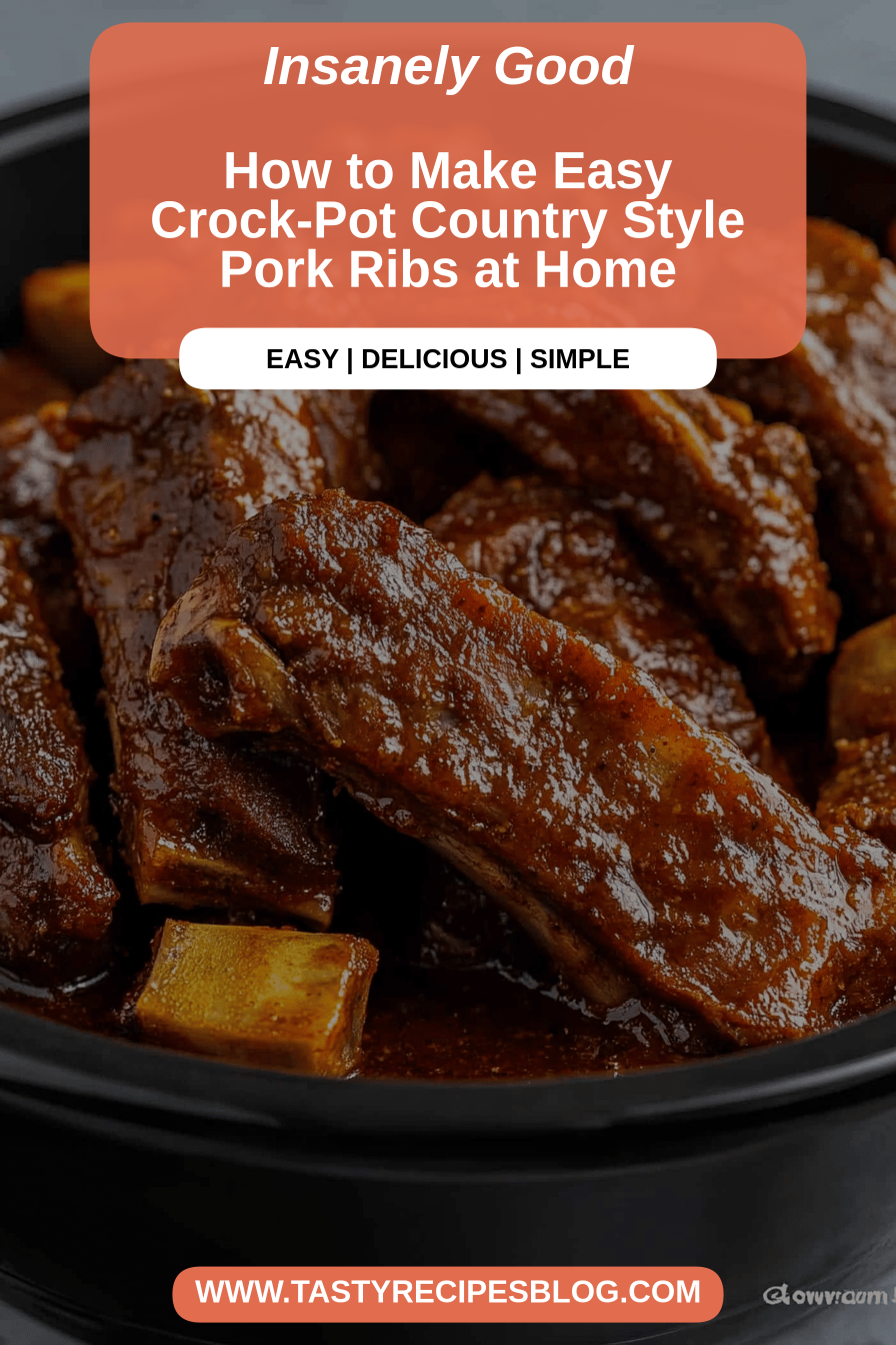 Crock-Pot Pork Ribs final dish beautifully presented and ready to serve