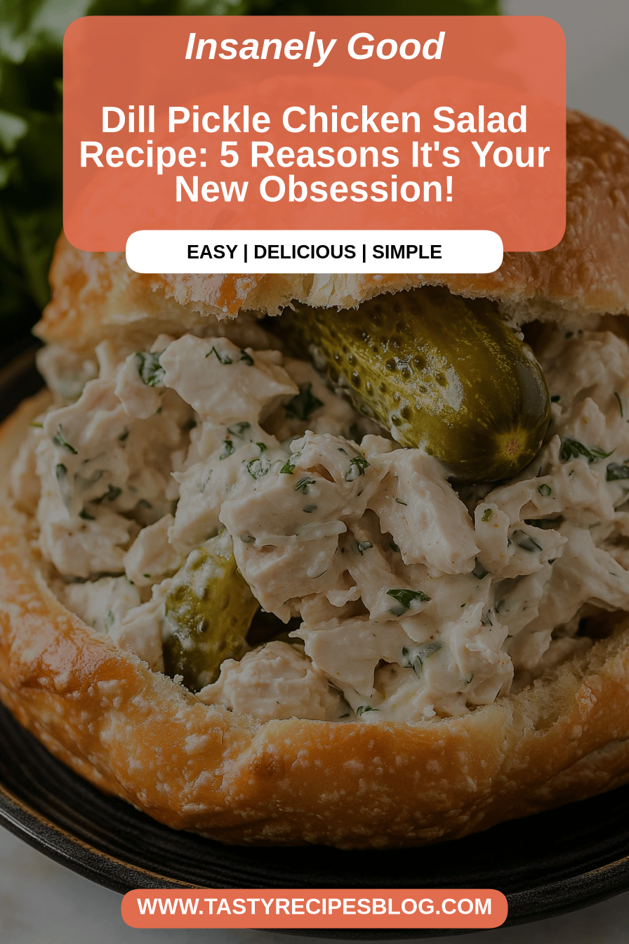 Dill Pickle Chicken Salad Recipe final dish beautifully presented and ready to serve